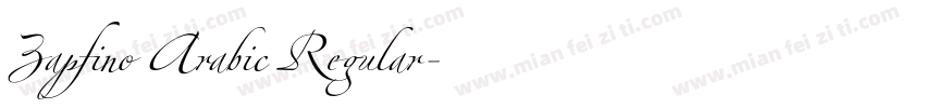 Zapfino Arabic Regular字体转换